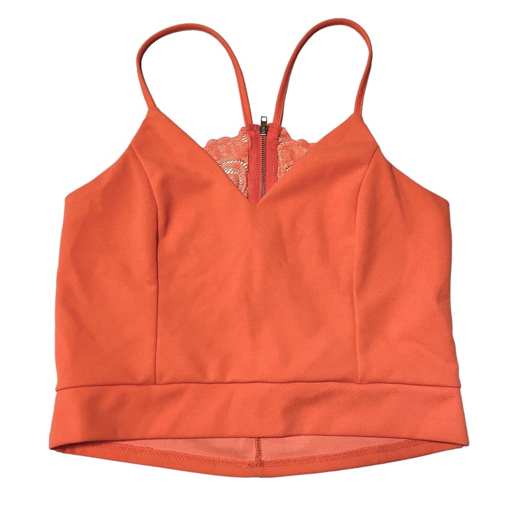 O'Delilah Lace Cutout Crop Top